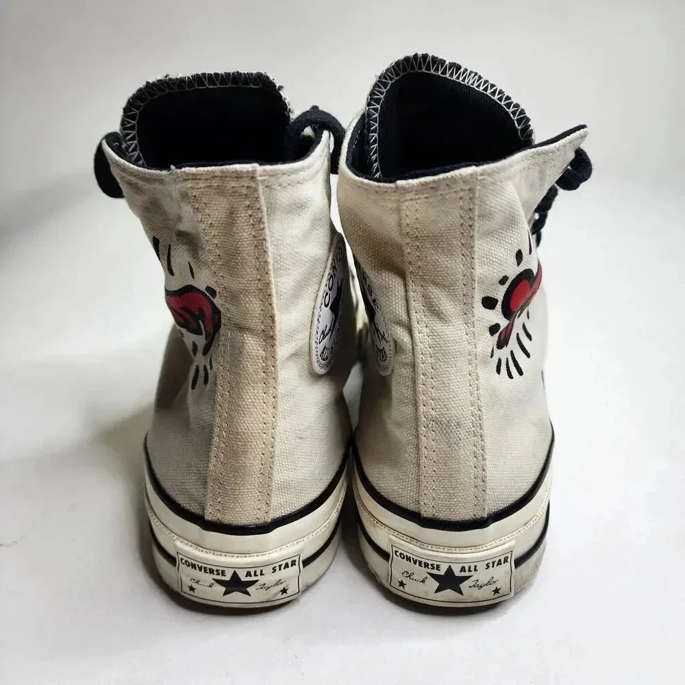 Converse x Keith Haring Radiant Baby Hi Top Shoes Sneakers Women's 8.5 Men's 6.5 - Picture 4 of 13